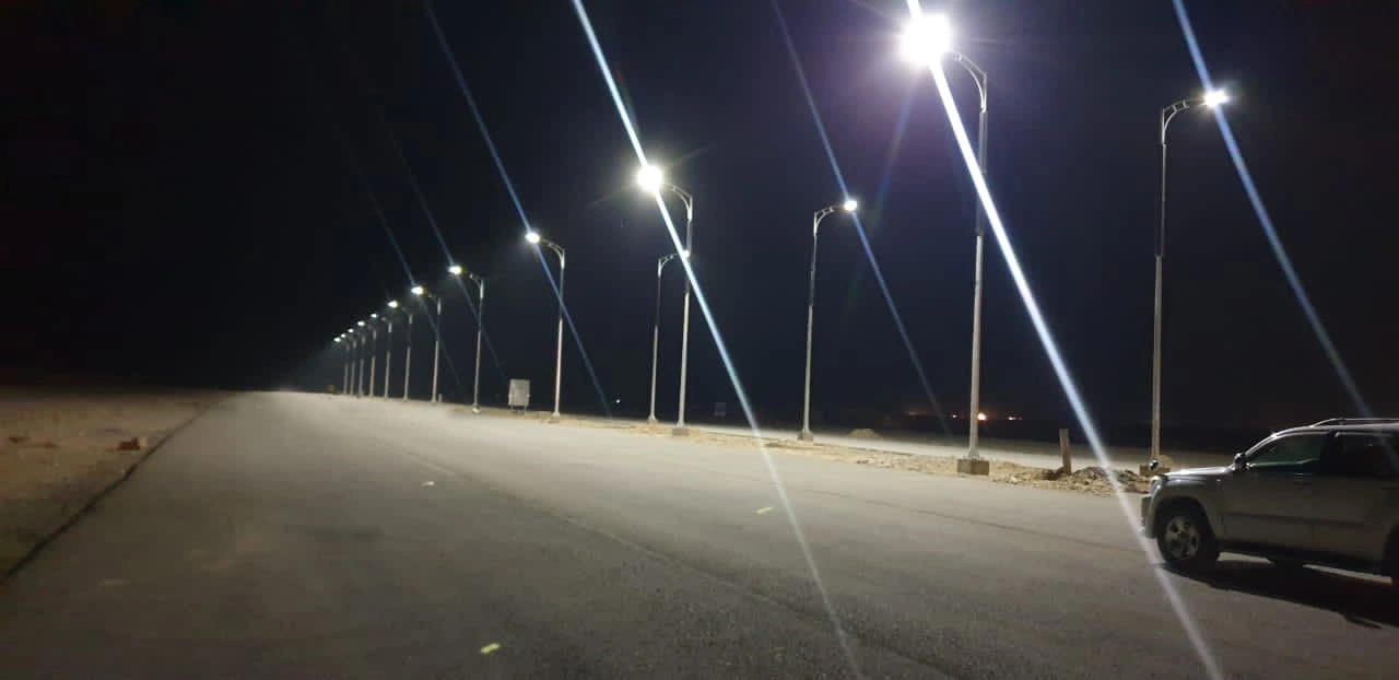 Advanced Solar Street Light double arm 60W city street project in Saudi Arabia